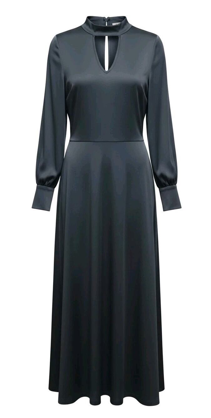 Romwe Women's Plus Size 4X/20 Balloon Long-Sleeve Black Gothic Witch Maxi Dress